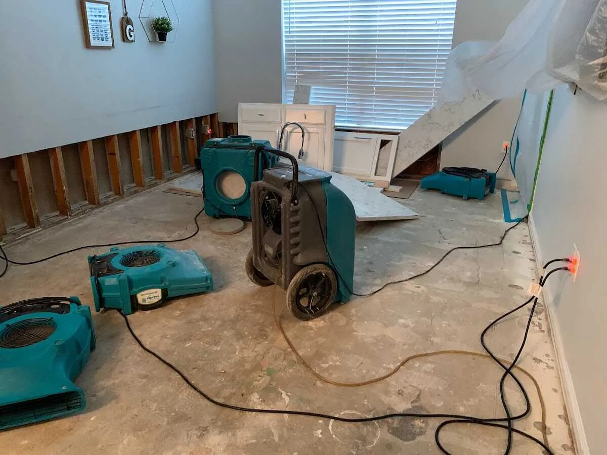 Dehumidifier in flood-cut room for Water Extraction & Removal in Ellsworth